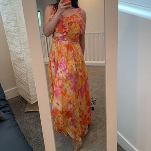 Chiffon maxi dress vacation dress size S
